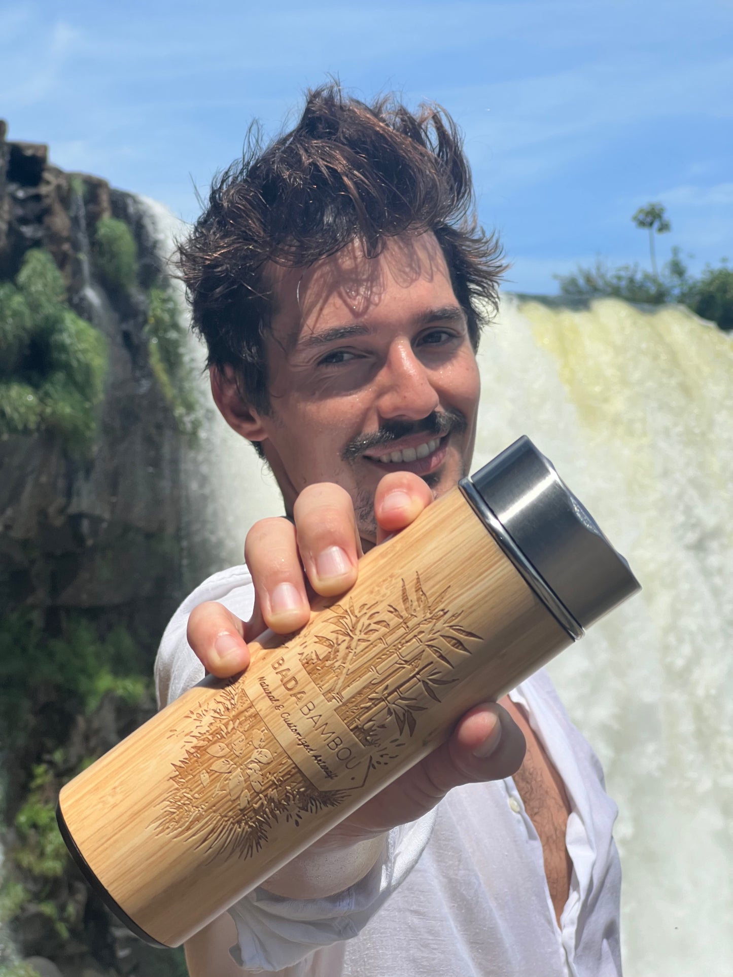 Gourde Thermos en Bambou
